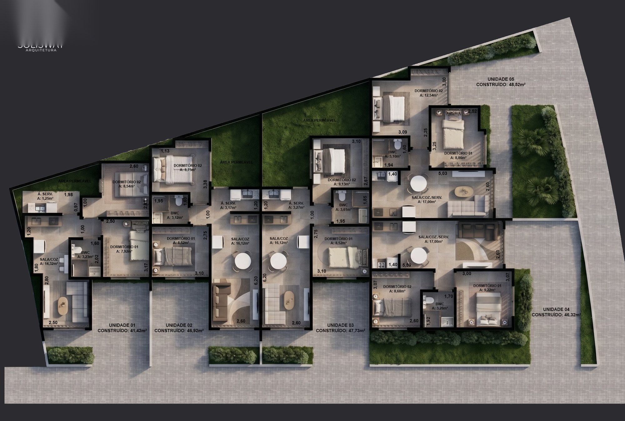 Planta humanizada — Residencial Vederti 13