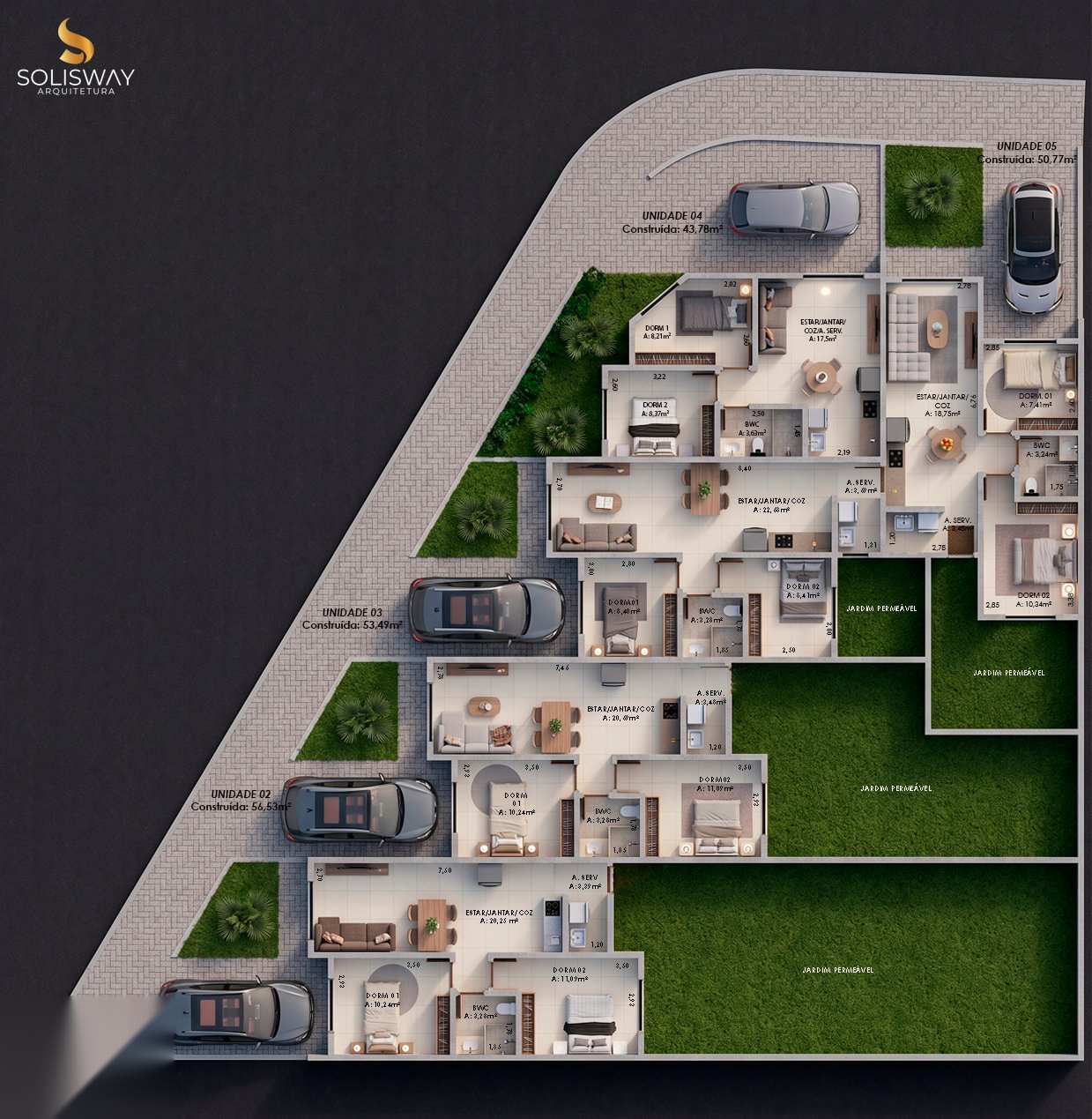 Planta humanizada — Residencial Vederti 14